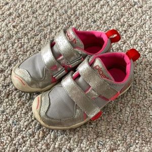 Plae Silver Girls Sneakers Size 9.5